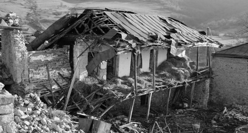 The village of Khtsaberg in the Gadrut District, November 2020. Photo courtesy of Angelika Zakaryan, Civilnet. https://www.civilnet.am/news/2020/11/27/Հադրութի-շրջանի-կտորները-փրկողները․-ֆոտոշարք/410272?fbclid=IwAR1RGpBWV92dCS3MpBJYhvOAGjDR6WfXaVtOzBH1avm13xhFrfC36JKfjAI