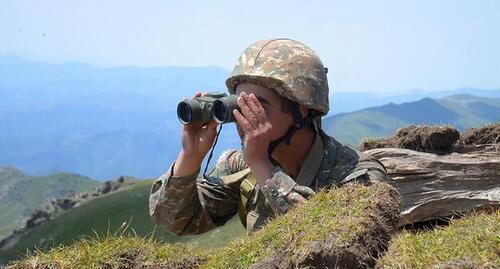 An Armenian soldier on the border. Photo by the Armenian Ministry of Defence mil.am