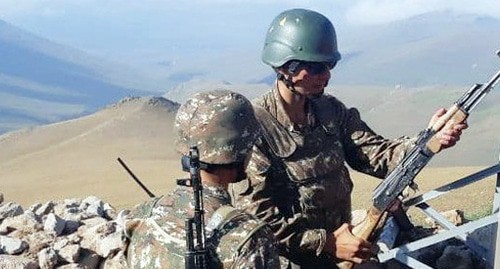 Armenian soldiers. Photo by the press service of the Armenian Ministry of Defence