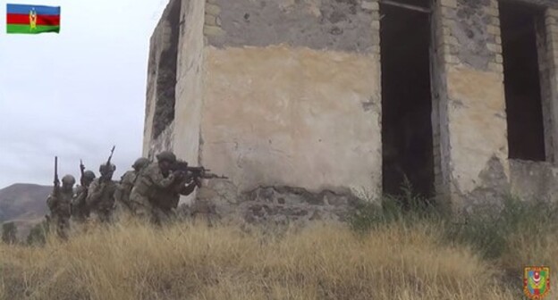 Azerbaijani-Turkish military exercises in the Lachin Corridor. Screenshot of the video on YouTube of the Azerbaijani Ministry of Defence https://www.youtube.com/watch?v=0hC6FjdBauk