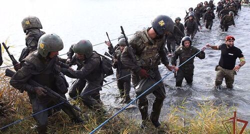 Tests for obtaining maroon berets conducted at the Tambukan training ground in Stavropol Territory. Photo by the press service of the National Guard of Russia https://rosguard.gov.ru/uploads/2021/10/bbfe429866eb40299beecbaf4d5c9da3_small_pillarboxed.jpg