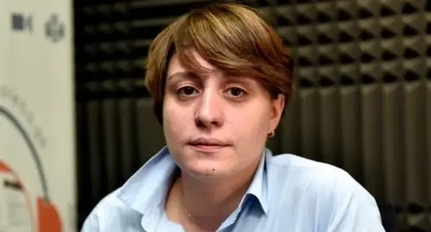 Elene Khoshtariya, leader of the "Droa" Party. Screenshot: RFE/RL, https://www.radiotavisupleba.ge/a/interview-with-elene-khoshtaria/28764104.html