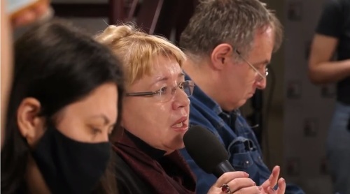 The press conference organizaed by the "Memorials." Screenshot of the video on the YouTube channel of the "International Memorial" https://www.youtube.com/watch?v=oppFqxPrmxg&amp;t=913s