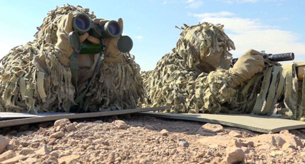 Azerbaijani militaries. Photo by the press service of the Ministry of Defence of Azerbaijan