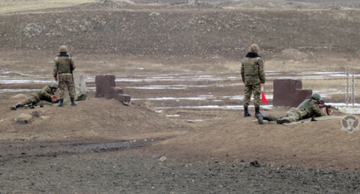 The Armenian military during live fire training. Photo by the press service of the Armenian Ministry of Defence https://mil.am/api/v1/media/40236/image