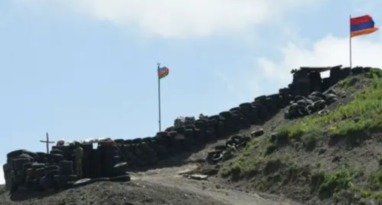 Section of the border between Armenia and Azerbaijan, screenshot: vetetninfo.az, https://veteninfo.az/ermenistan-azerbaycanla-serhedin-demarkasiyasina-sert-ireli-surmeden-baslamaga-hazirdir