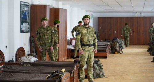 A barrack of the “Sever-Akhmat” battalion. Photo: https://www.grozny-inform.ru/news/politic/140733/