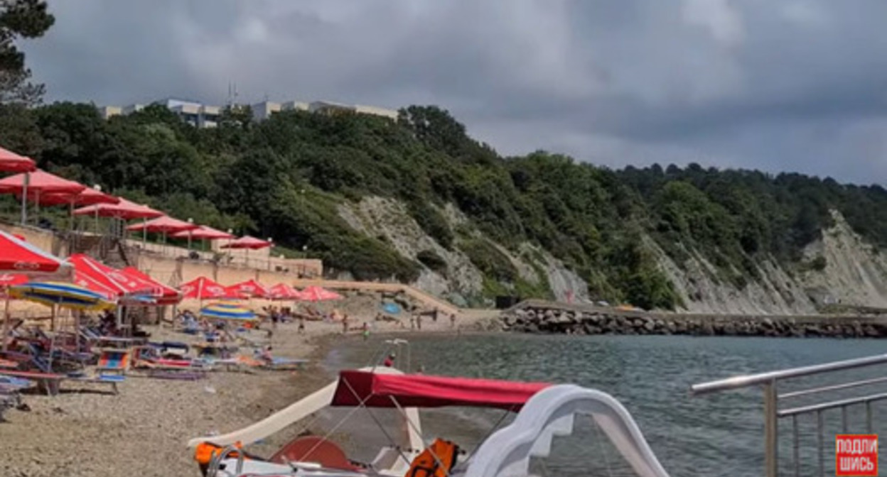 A beach in Tuapse. Image made from video posted at: https://www.youtube.com/watch?v=zgCt4XBGdHs