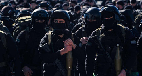 Chechen fighters. Photo: Shamil Maziev/ Grozny Inform news agency