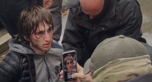 Detention of an alleged terrorist in Cherkessk. Screenshot: https://www.youtube.com/watch?v=IsLGr8anVKw