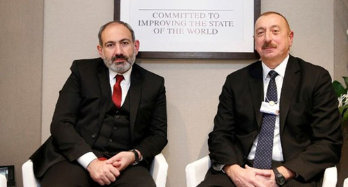 Nikol Pashinyan (left) and Alham Aliyev during a meeting in Vienna, March 29, 2019. Photo: official website of the Government of Armenia, www.gov.am