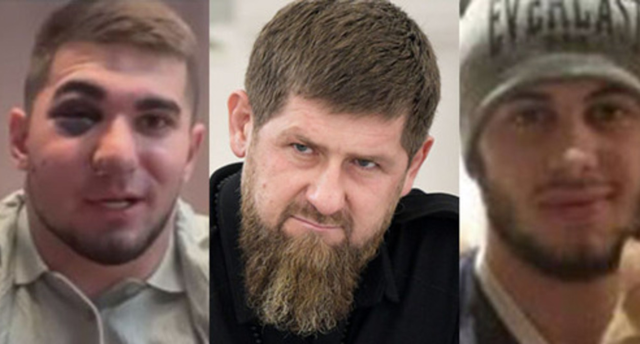 Askhab Tamaev, Ramzan Kadyrov and Dibir Makhmudov (from left to right). Collage made by the Caucasian Knot. Screenshot: https://www.youtube.com/watch?v=wvC8ocxAF0o grozny.tv