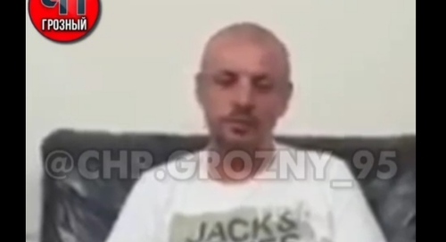 Screenshot of the video with an apology for the derogatory words about Chechens https://t.me/chpgrozny95/1438