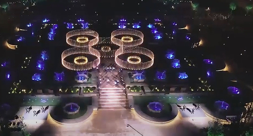 The opening of a new fountain in Derbent, July 2022. Screenshot of the video by the donnews.ru https://www.youtube.com/watch?v=Kou-i_OZ1hE&amp;t=2s