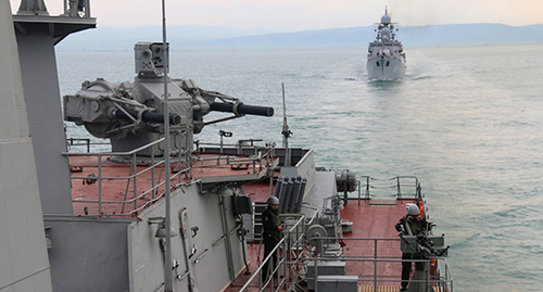 Ships of the Caspian Flotilla. Photo: press service of the Ministry of Defence of Russia