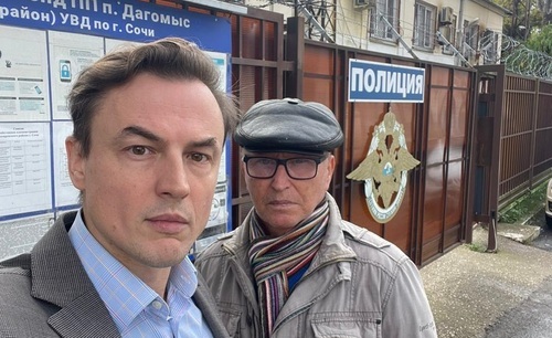Sergei Kostyuk, an advocate, and Vladimir Atamanchuk, accused of discrediting the Russian Army. Photo by Svetlana Kravchenko for the "Caucasian Knot"