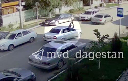 A man fired a submachine gun at a wedding party in Kizlyar. Screenshot of the video posted on the Telegram channel of the  Dagestani Ministry of Internal Affairs https://t.me/mvd_dagestan/2112