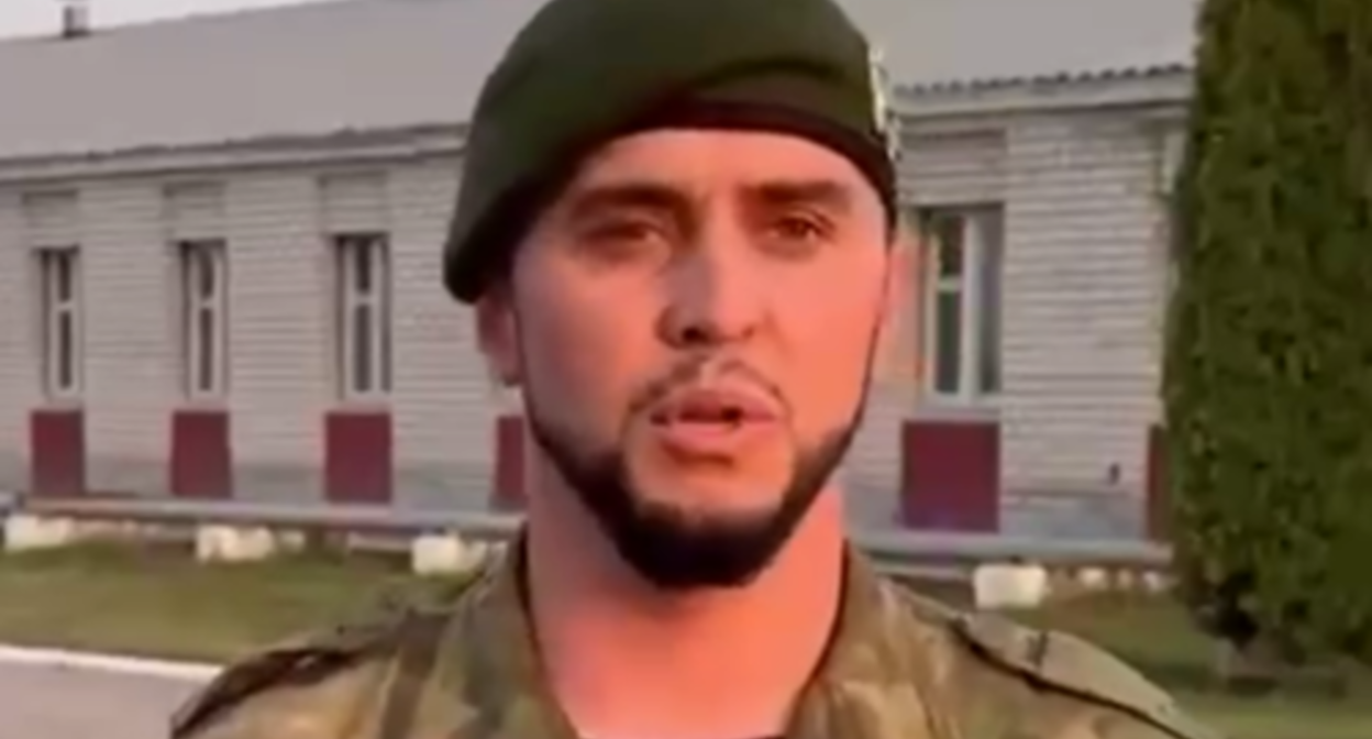 Askhab Nakaev. Screenshot of the video posted on Instagram* of the Grozny Inform news agency https://www.instagram.com/p/CkS1359sW1V/