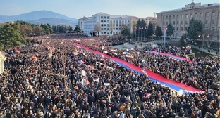 A rally in Stepanakert. December 25, 2022. Photo by Alvard Grigoryan for the "Caucasian Knot"