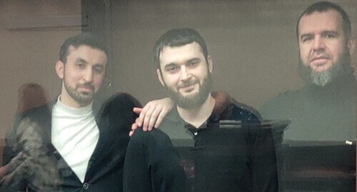 Kemal Tambiev, Abdulmumin Gadjiev, and Abubakar Rizvanov, December 23, 2021. Photo by Konstantin Volgin for the "Caucasian Knot"