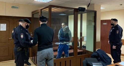 Said-Mukhammad Djumaev in the courtroom. Photo by the press service of the Moscow Tver District Court