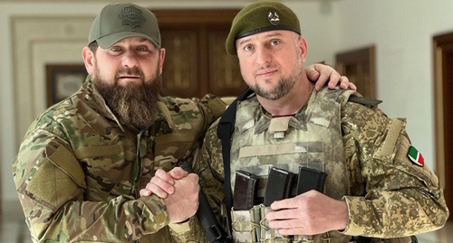 Ramzan Kadyrov and Apti Alaudinov. Photo from Ramzan Kadyrov's Telegram channel https://t.me/RKadyrov_95/3343