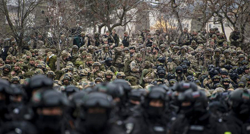 Chechen soldiers. Photo: Grozny Inform https://www.grozny-inform.ru/