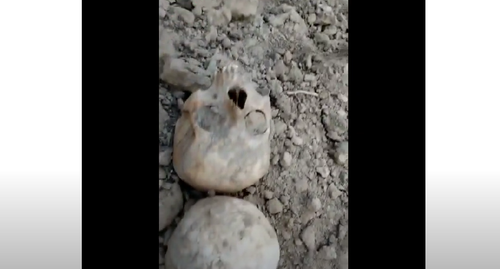 The remains of people found in Grozny. Screenshot of the video posted on the YouTube channel Live Kavkaz News on March 1, 2023 https://www.youtube.com/watch?v=hBUVLuvGfdU