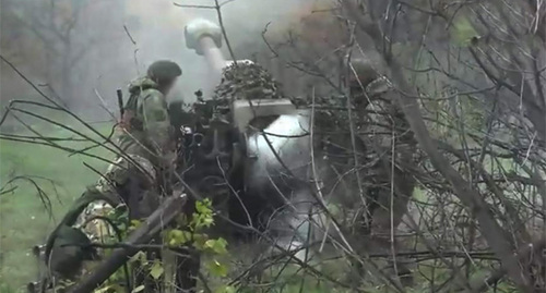 Russian fighters in the special military operation in Ukraine. Screenshot of the video by the Russian Ministry of Defence