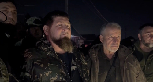Kadyrov in Gudermes, screenshot of the video https://t.me/RKadyrov_95/3474