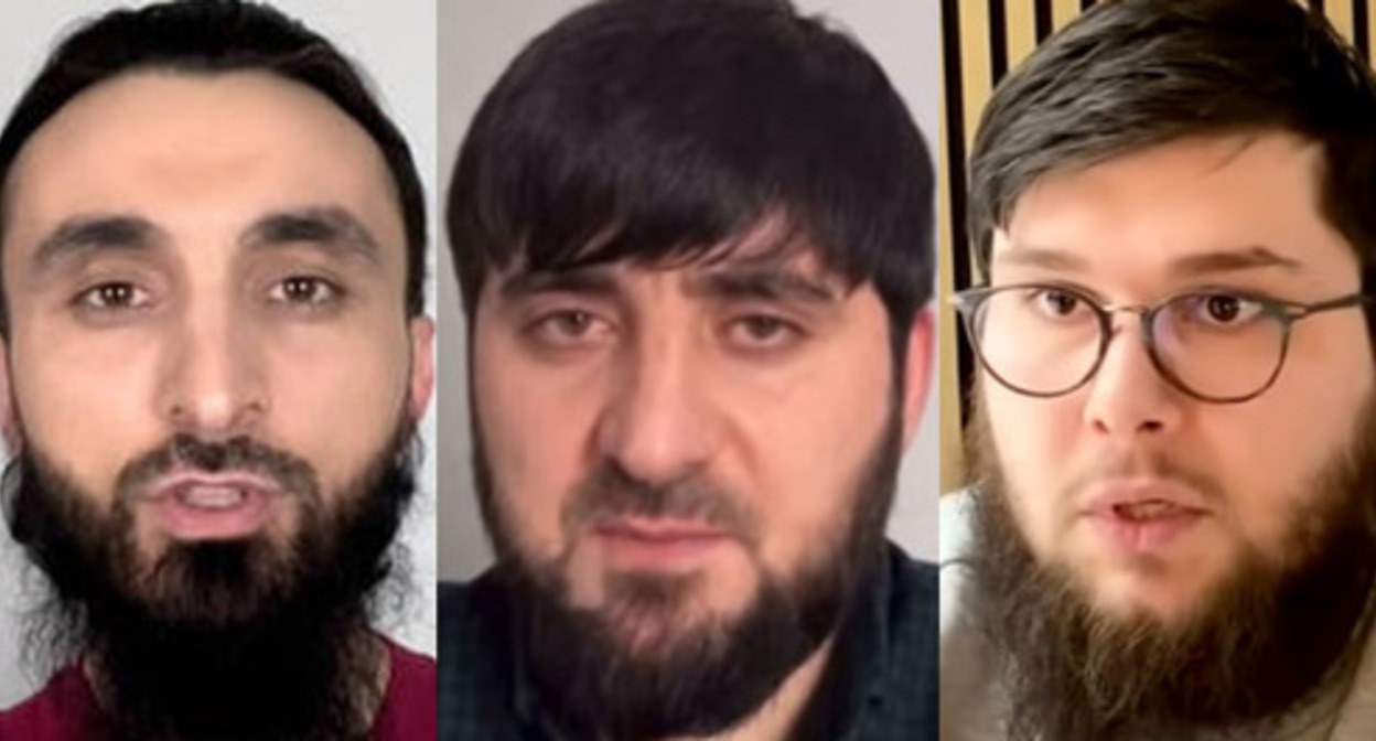 Tumso Abdurakhmanov, Khasan Khalitov, Ibragim Yangulbaev (from left to right). Collage by the "Caucasian Knot". Photos: ABU-SADDAM SHISHANI / YouTube, screenshot of the video by KHASAN KHALITOV https://www.youtube.com/watch?v=m-9tLsyQvxk, https://www.youtube.com/watch?time_continue=365&amp;v=WbBv-jE47Zs&amp;feature=emb_logo