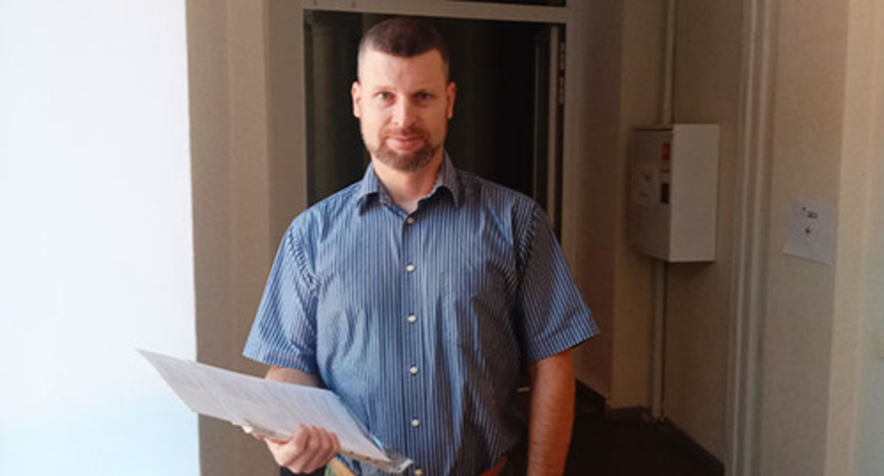 Sergey Semushin, an advocate, at the court. Photo by Vyacheslav Yaschenko for the "Caucasian Knot"