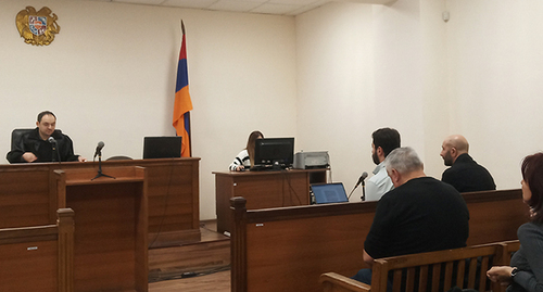 The session of the court in Yerevan on the case of Salman Mukaev. Photo by the "Caucasian Knot" correspondent