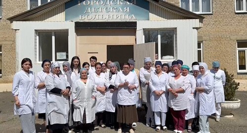 Screenshot of a video appeal recorded by the healthcare workers in Buinaksk https://chernovik/70059