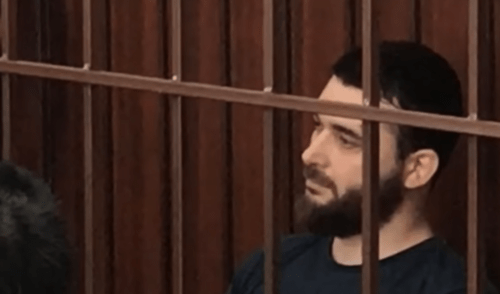 Abdulmumin Gadjiev at a court. Screenshot of the video posted on the YouTube channel "ALif TV" https://www.youtube.com/watch?v=M-pR5mx7jFs