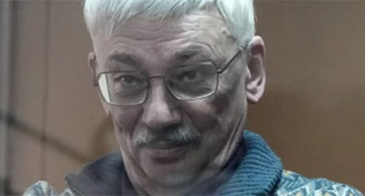 Oleg Orlov. Screenshot of a video ru.euronews.com https://ru.euronews.com/2024/02/27/oleg-orlov-sentencing