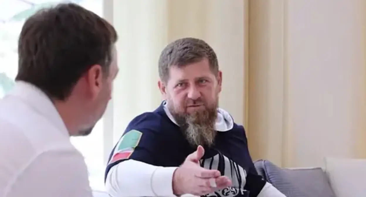 Vladislav Bakalchuk (left) and Ramzan Kadyrov. Photo from Ramzan Kadyrov's Telegram channel RKadyrov_95