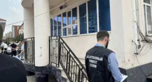 investigators at the scene of the attack on law enforcers in Magas. Screenshot of a photo posted on the Telegram channel of the Investigative Committee of Ingushetia on September 3, 2024 https://t.me/su_skr06/2258