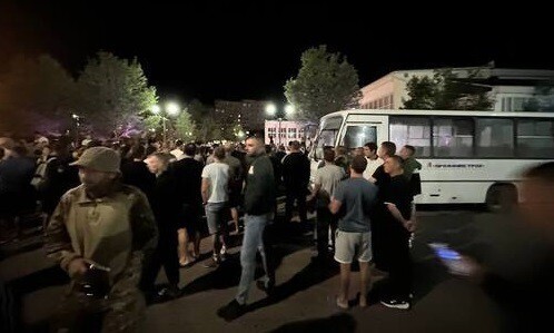 A mass brawl in the village of Afipsky in the Seversky District of the Krasnodar Territory. September 8, 2024. Photo: tvkrasnodar.ru