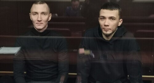 Boris Goncharenko (left) and Bogdan Abdurakhmanov. Screenshot of a photo posted by the "Solidarity Zone" on June 26, 2024 https://t.me/solidarity_zone/2707