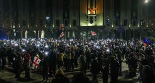 Protesters in Tbilisi. October 7, 2024. Photo by Aziz Karimov for the "Caucasian Knot"