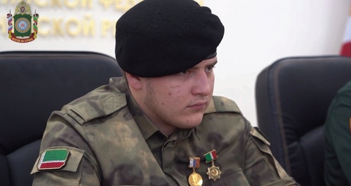 Adam Kadyrov. Screenshot of a video posted by the “Rosgvardiya” (Russian National Guard) for Chechnya https://t.me/rosguard_chr/1809 Adam Kadyrov. Screenshot of a video posted by the “Rosgvardiya” (Russian National Guard) for Chechnya https://t.me/rosguard_chr/1809