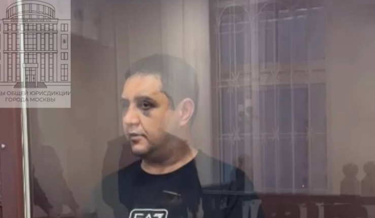 Areg Shchepikhin in the courtroom. Photo screenshot from Telegram channel "Moscow Courts of General Jurisdiction" from 06.06.25, https://t.me/moscowcourts/6823
