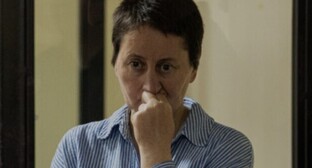 Mziya Amaglobeli in court. Photo from the “TV Pirveli” Channel’s website. 