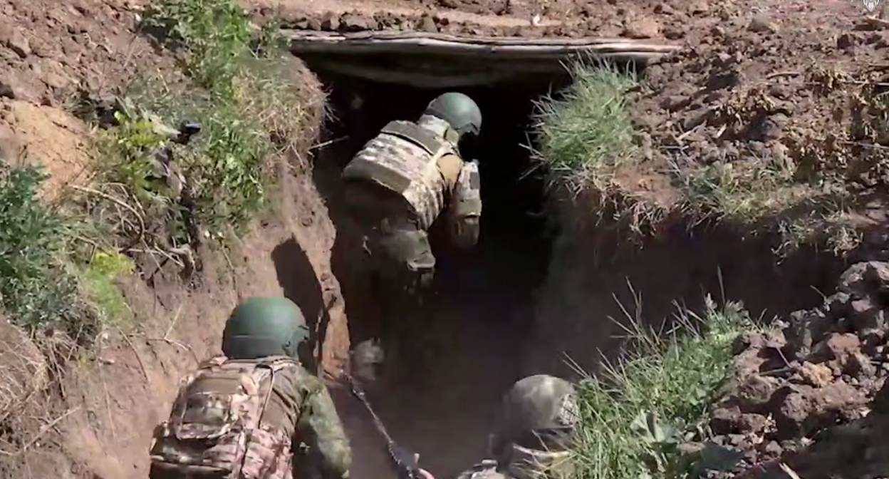 Russian fighters. Still from the Russian Defense Ministry video from 21.06.25, https://t.me/mod_russia/53966