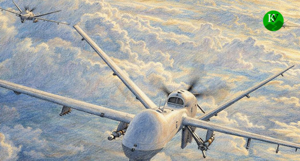 Drones. Illustration created by the "Caucasian Knot" using AI in the Copilot program. Drones. Illustration created by the "Caucasian Knot" using AI in the Copilot program.