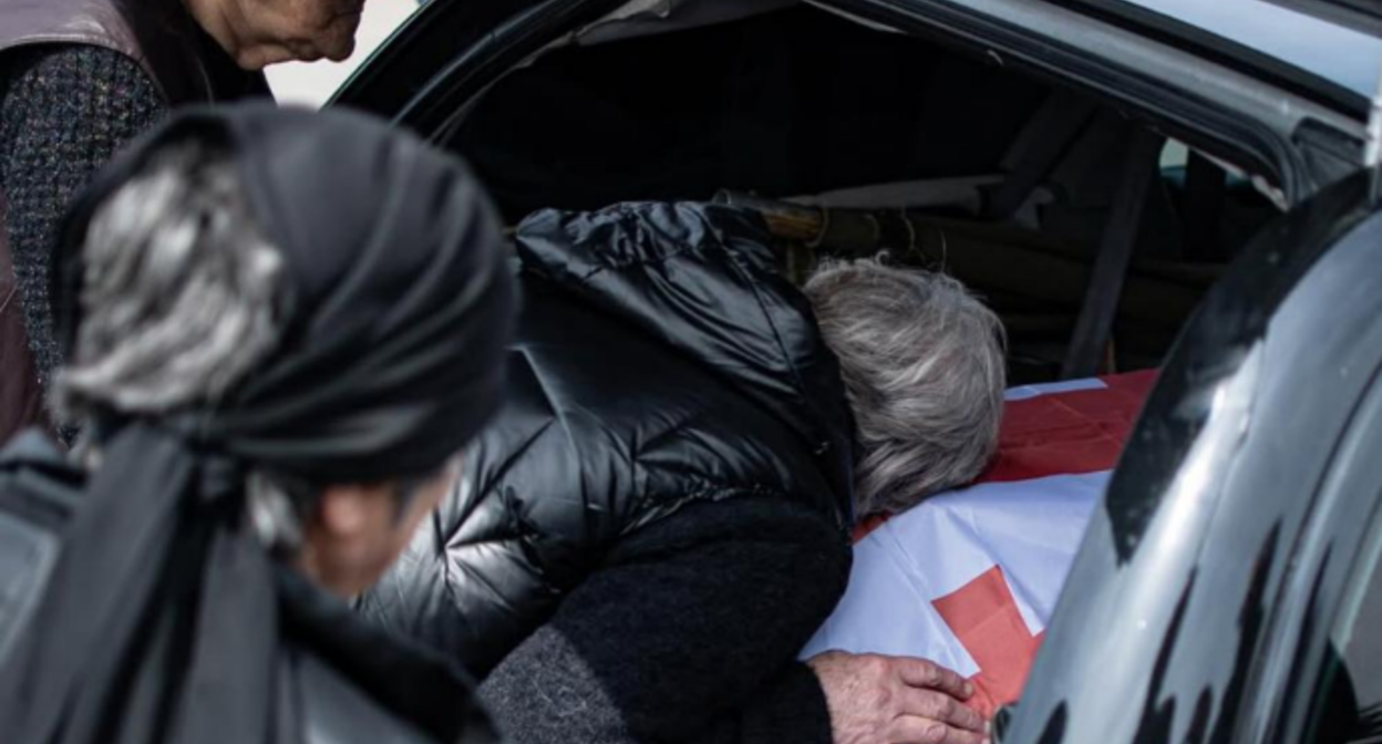 The body of a Georgian soldier has been delivered to Tbilisi. Screenshot from Publika's photo from April 26, 2026. The body of a Georgian soldier has been delivered to Tbilisi. Screenshot from Publika's photo from April 26, 2026.