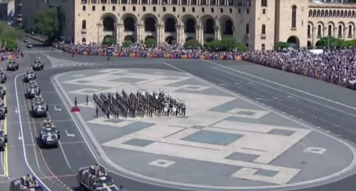 Military parade on Republic Day in Yerevan. Still from News.Am's video from May 28, 2026? https://www.youtube.com/watch?v=_vx52Ejndnc&t=234s Military parade on Republic Day in Yerevan. Still from News.Am's video from May 28, 2026? https://www.youtube.com/watch?v=_vx52Ejndnc&t=234s